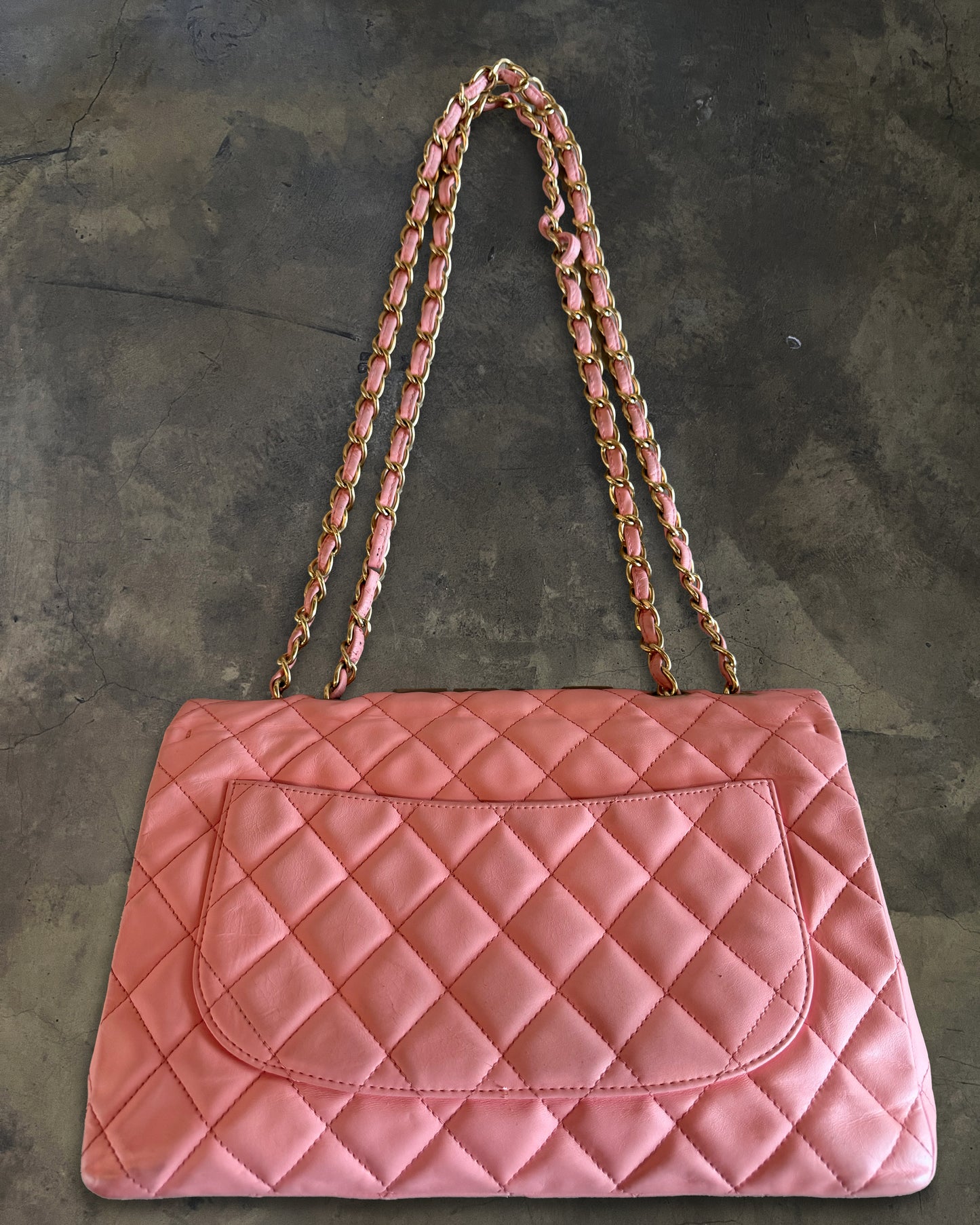 CHANEL 2009 SAKURA PINK QUILTED LAMBSKIN SINGLE FLAP