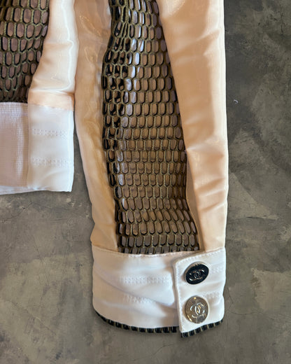 CHANEL SS2017 PEARL MESH BACK JACKET