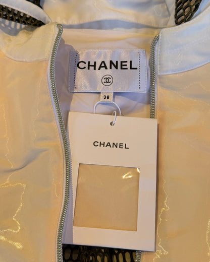 CHANEL SS2017 PEARL MESH BACK JACKET