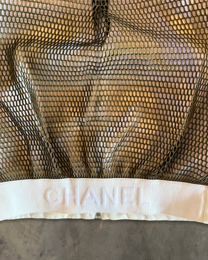 CHANEL SS2017 PEARL MESH BACK JACKET