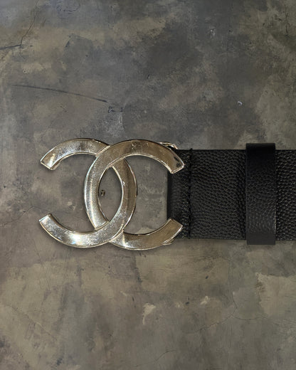 CHANEL 2020 CAVIAR LEATHER CC BELT