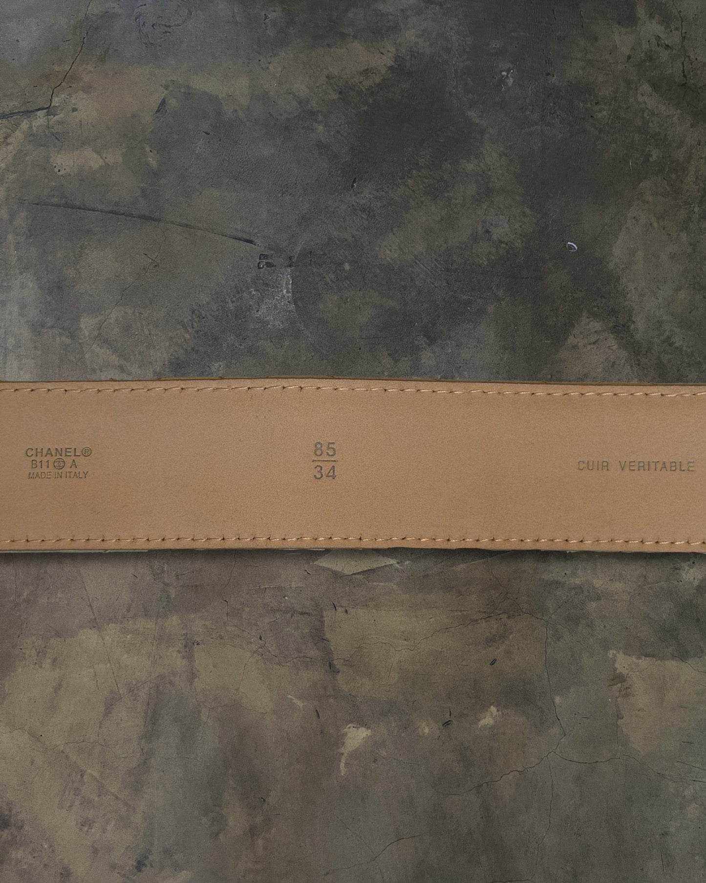 CHANEL GOLD QUILTED LAMBSKIN STUDDED CC BELT
