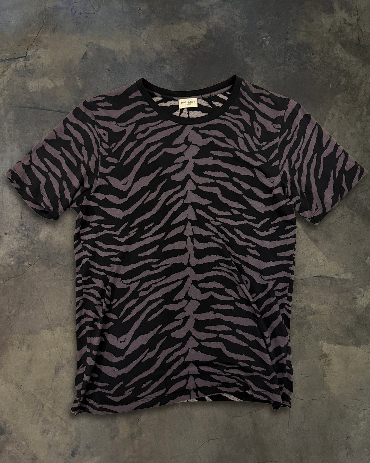 SAINT LAURENT AW2013 ZEBRA PRINT TEE