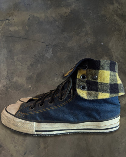 CHROME HEARTS X 80'S CONVERSE CHUCK TAYLOR X-HI FOLD DOWN