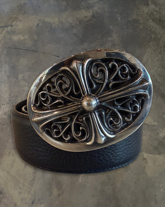 CHROME HEARTS OVAL CROSS BUCKLE + STRAP