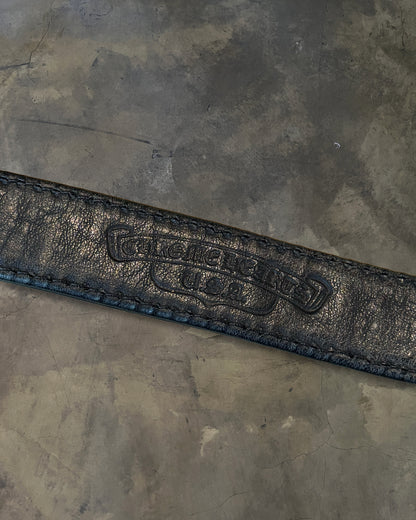 CHROME HEARTS CROSS 3 BUTTON LEATHER BRACELET