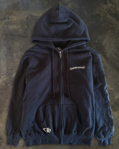 VINTAGE CHROME HEARTS FLAME MOTIF THERMAL LINED HOODIE