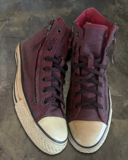 JOHN VARVATOS X CONVERSE WAXED DOUBLE ZIPPER HIGH TOPS