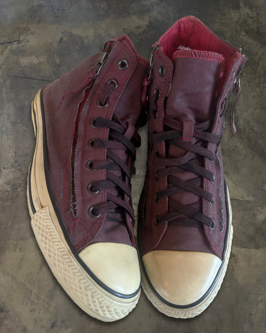 JOHN VARVATOS X CONVERSE WAXED DOUBLE ZIPPER HIGH TOPS