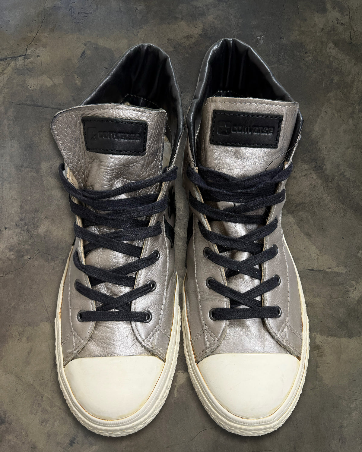 CONVERSE X JOHN VARVATOS SILVER LEATHER ALL STAR