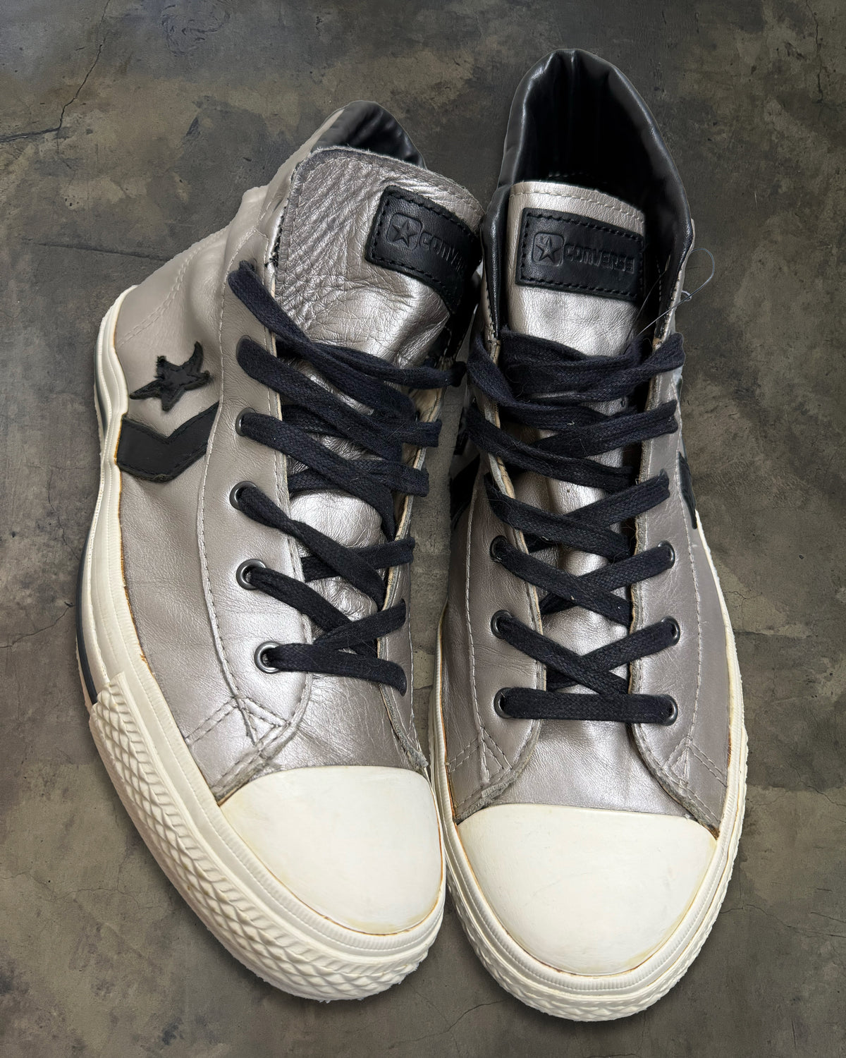 CONVERSE X JOHN VARVATOS SILVER LEATHER ALL STAR