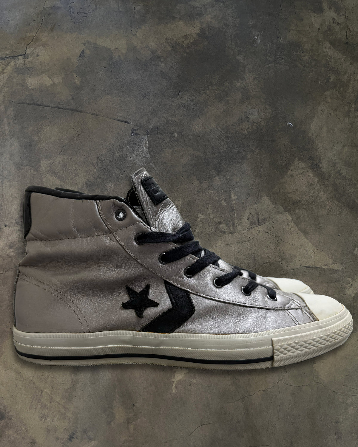 CONVERSE X JOHN VARVATOS SILVER LEATHER ALL STAR