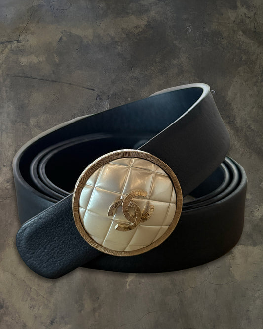 CHANEL ROUND PEARL CC BUCKLE BELT