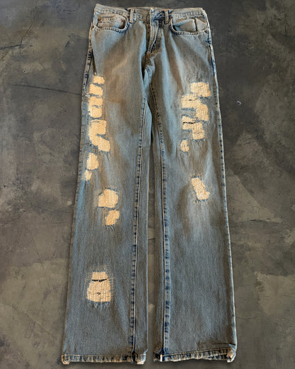 DIOR HOMME SS2006 CRASH DENIM JEANS