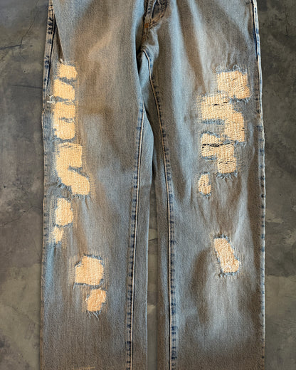 DIOR HOMME SS2006 CRASH DENIM JEANS