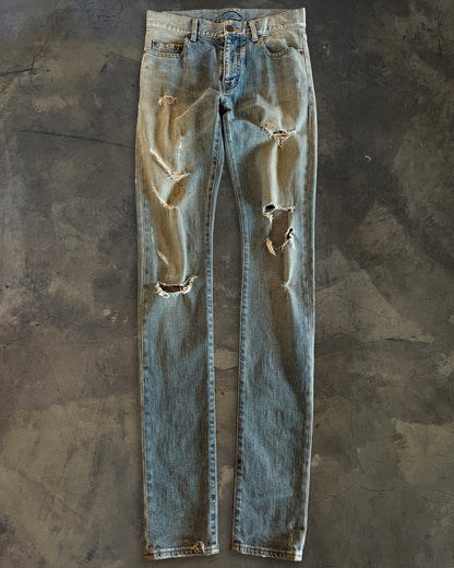 SAINT LAURENT SS2016 CRASH DENIM