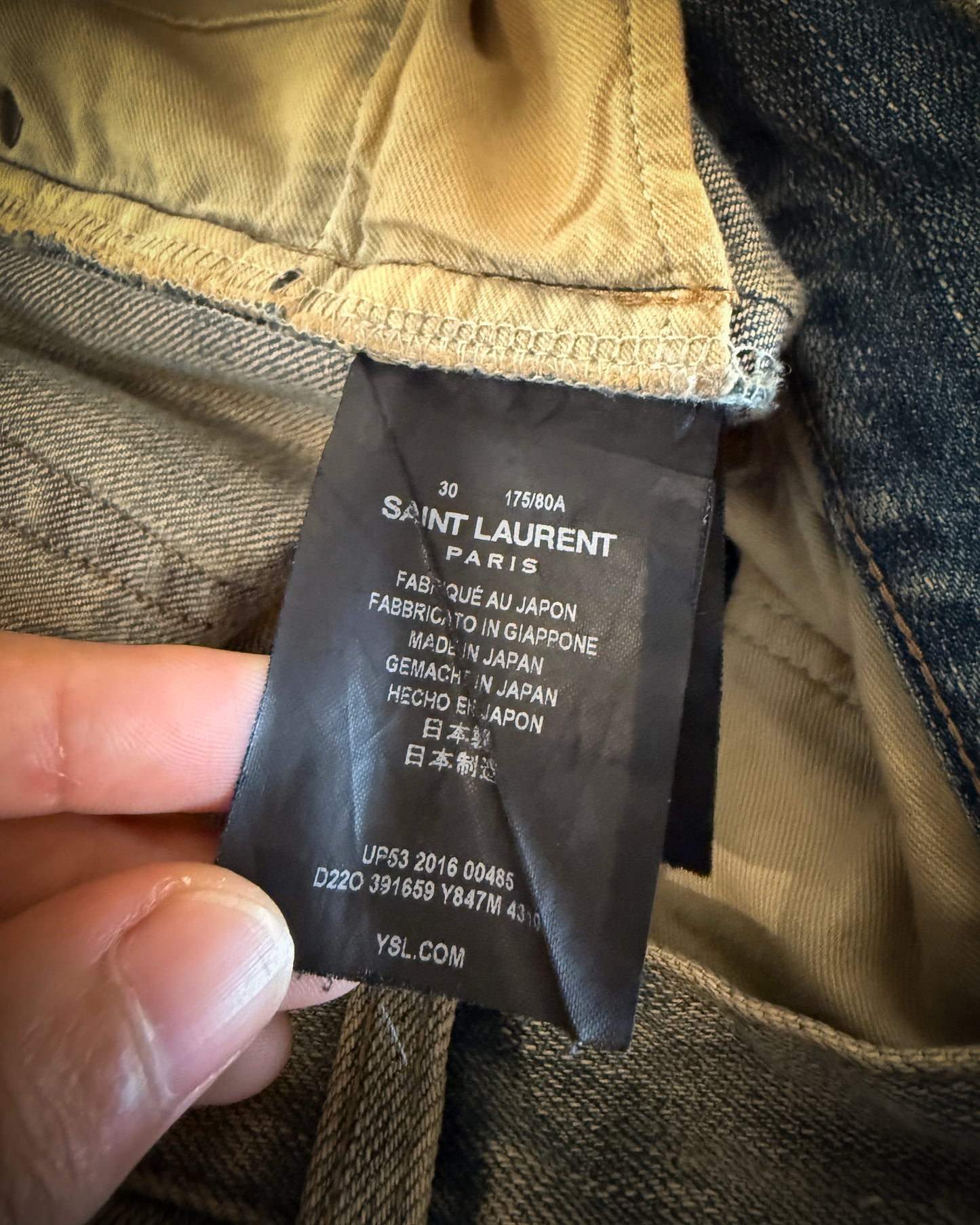 SAINT LAURENT SS2016 CRASH DENIM