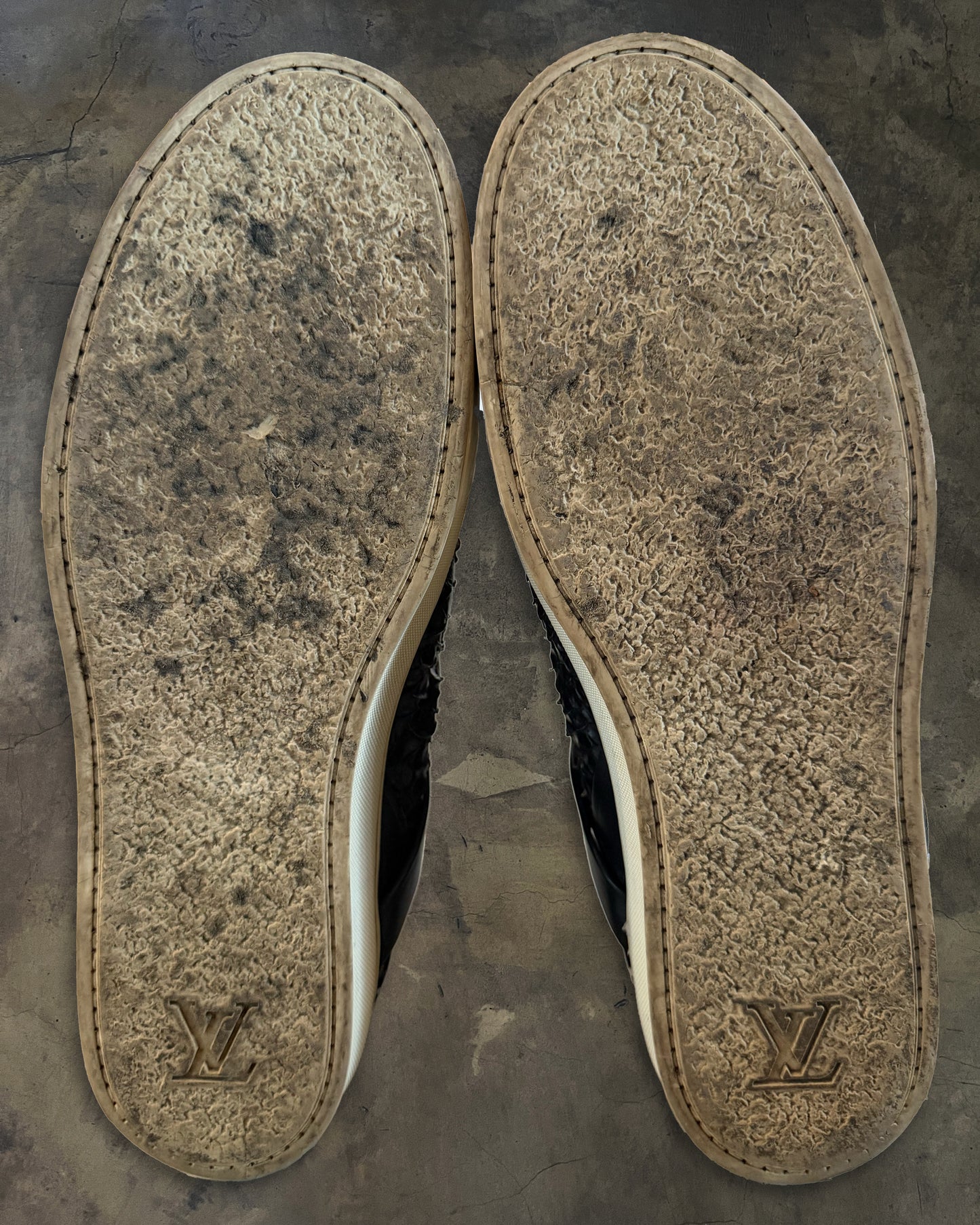 LOUIS VUITTON 2015 STUDDED PYTHON BOXING HIGH TOP