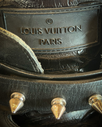 LOUIS VUITTON 2015 STUDDED PYTHON BOXING HIGH TOP