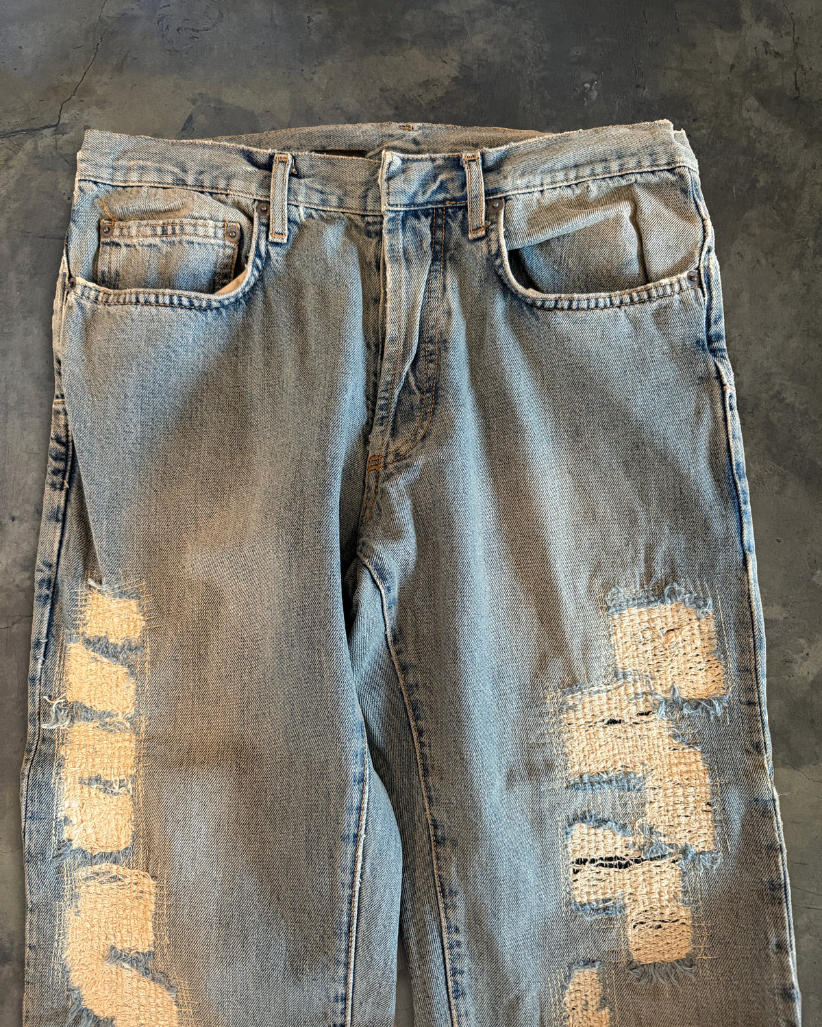 DIOR HOMME SS2006 CRASH DENIM JEANS