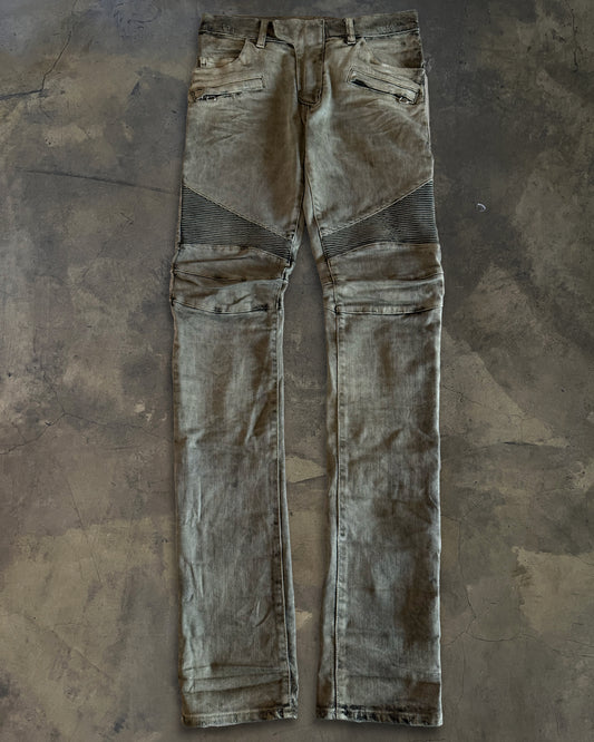 BALMAIN SS2010 DIRTY BIKER DENIM