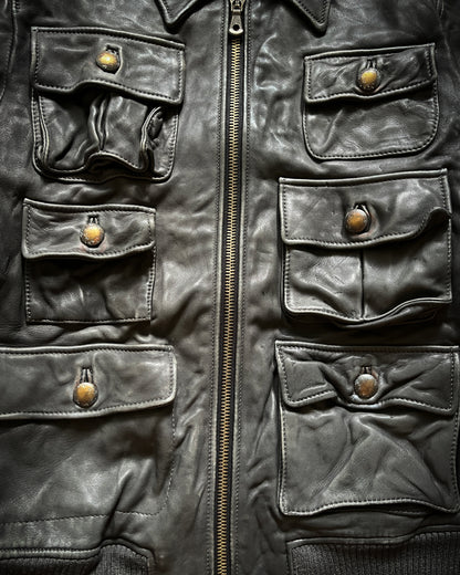 DOLCE GABBANA AW2007 RUNWAY 6 POCKET LEATHER JACKET