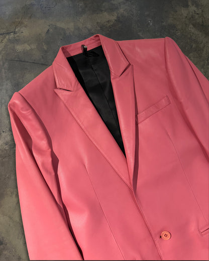 DIOR HOMME SS2005 RUNWAY PINK LEATHER 1B BLAZER