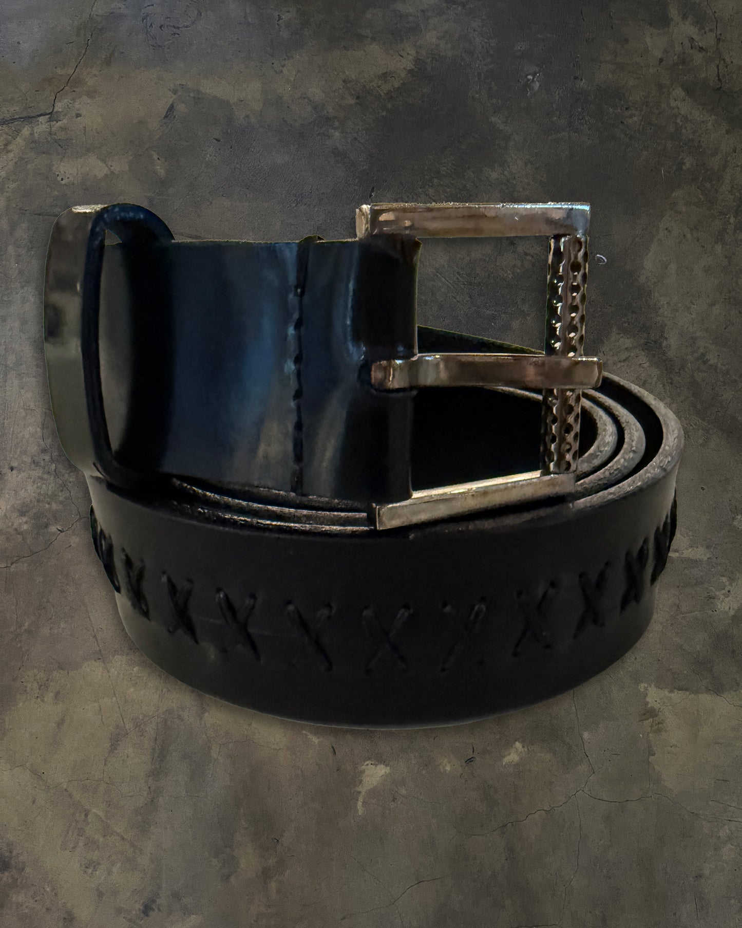 DIOR HOMME SS2004 "X" OVERLOCKED BELT