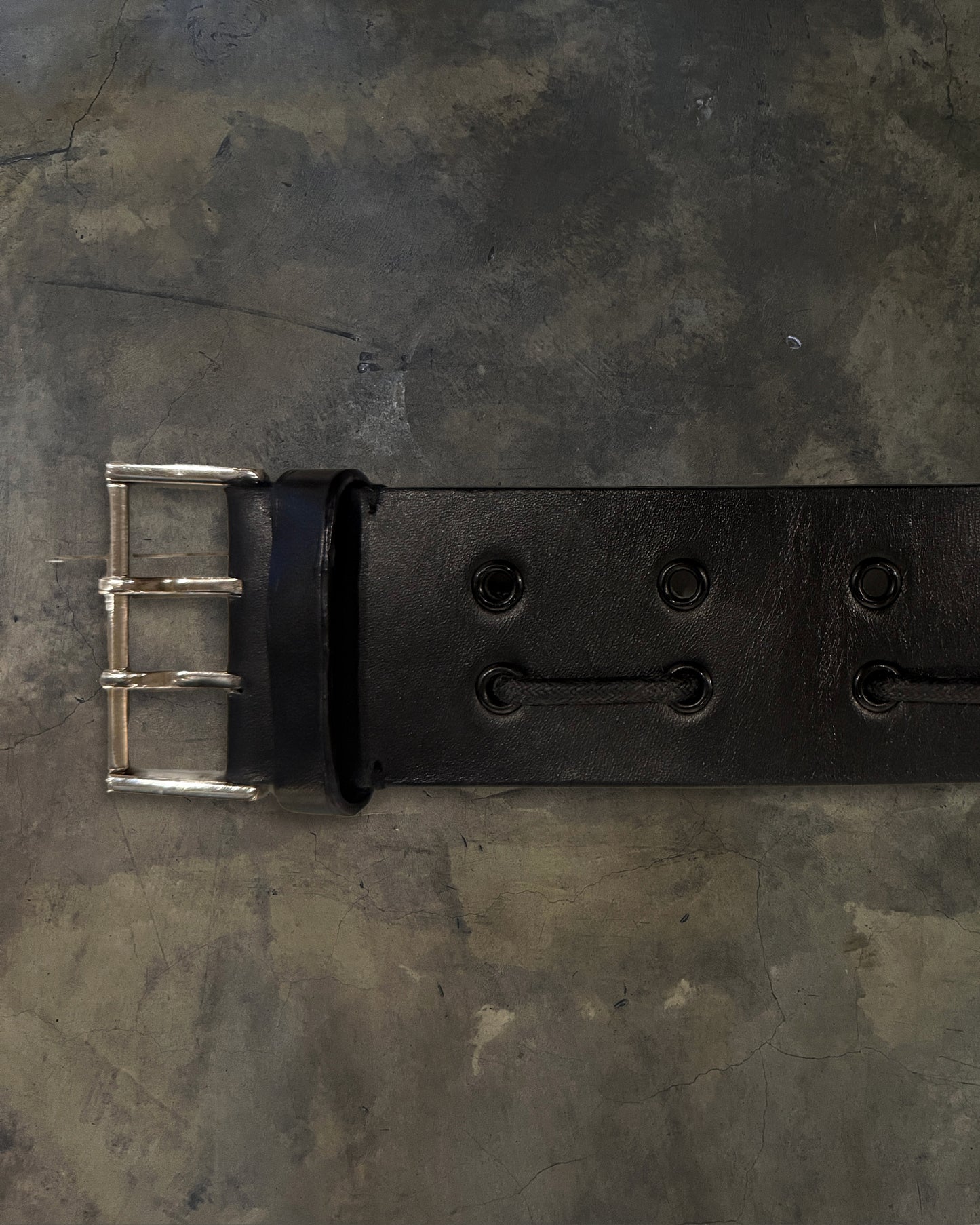DIOR HOMME SS2004 "STRIP" GROMMET LACED BELT