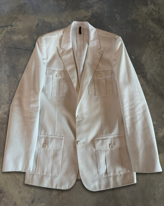 DIOR HOMME SS2006 WHITE 4 POCKET SAFARI JACKET