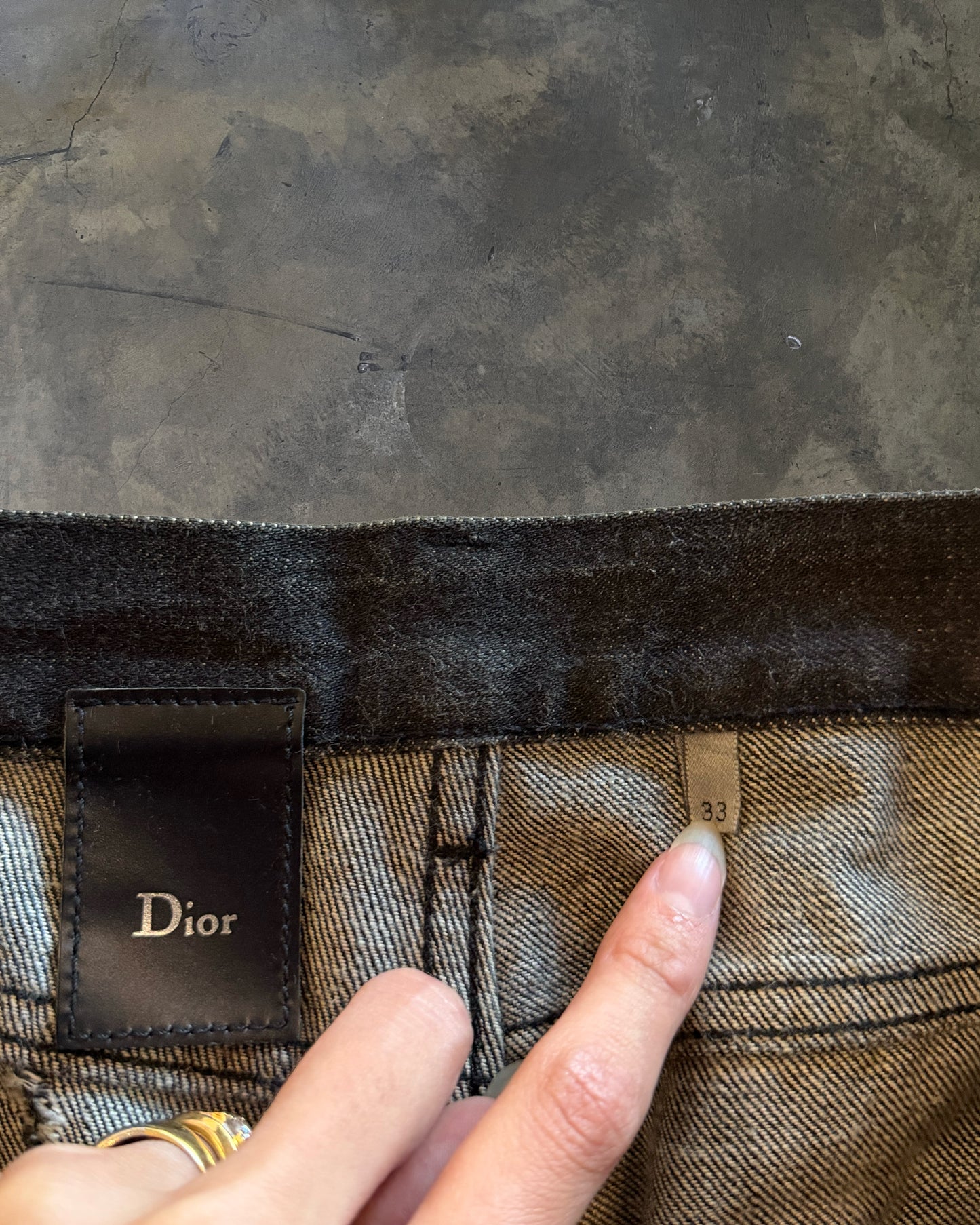 DIOR HOMME SS2004 "STRIP" WAXED DENIM
