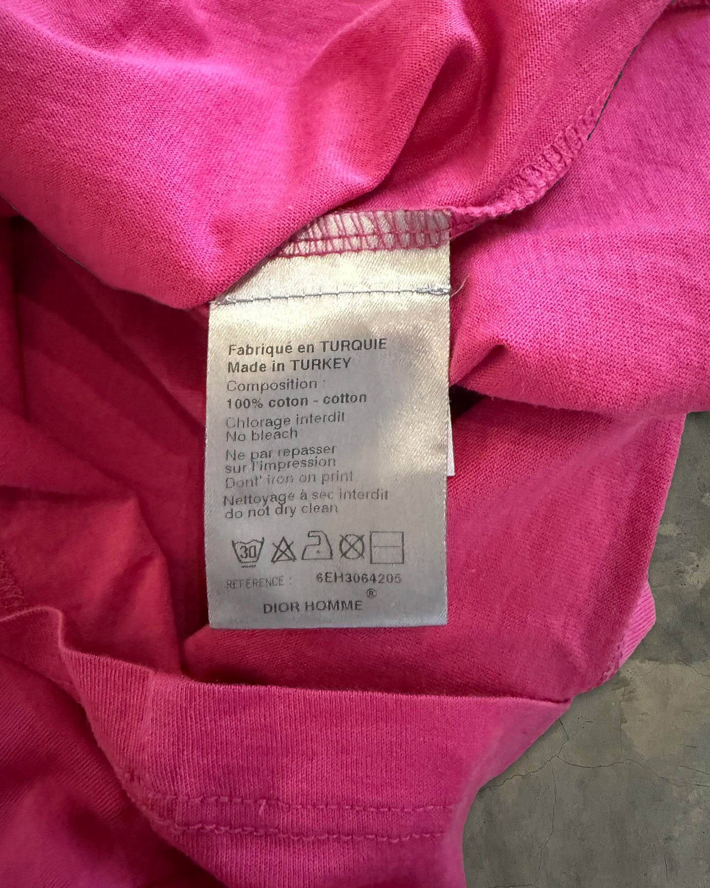 DIOR HOMME SS2006 PINK "U CAN LIVE TILL 100 & 10" TEE