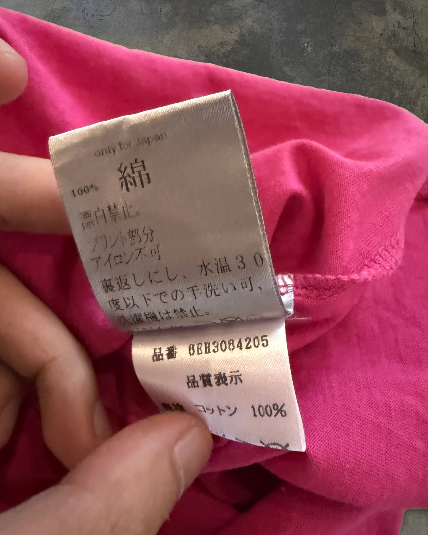 DIOR HOMME SS2006 PINK "U CAN LIVE TILL 100 & 10" TEE
