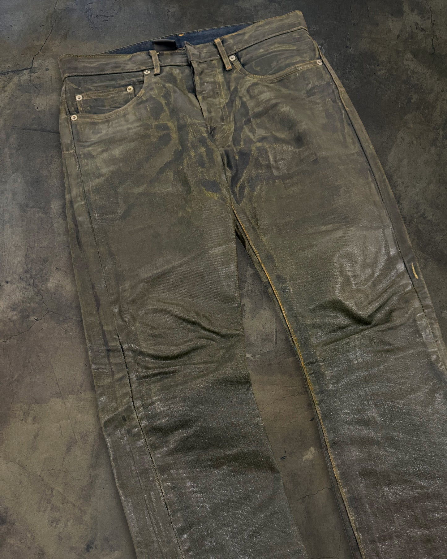 DIOR HOMME AW2003 GREEN LUSTER DENIM