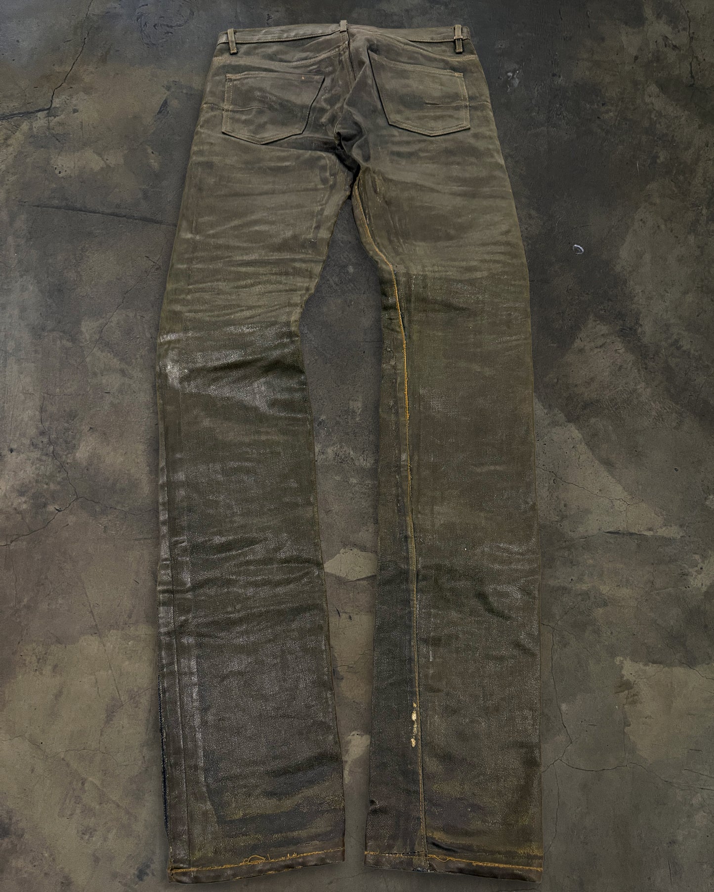 DIOR HOMME AW2003 GREEN LUSTER DENIM