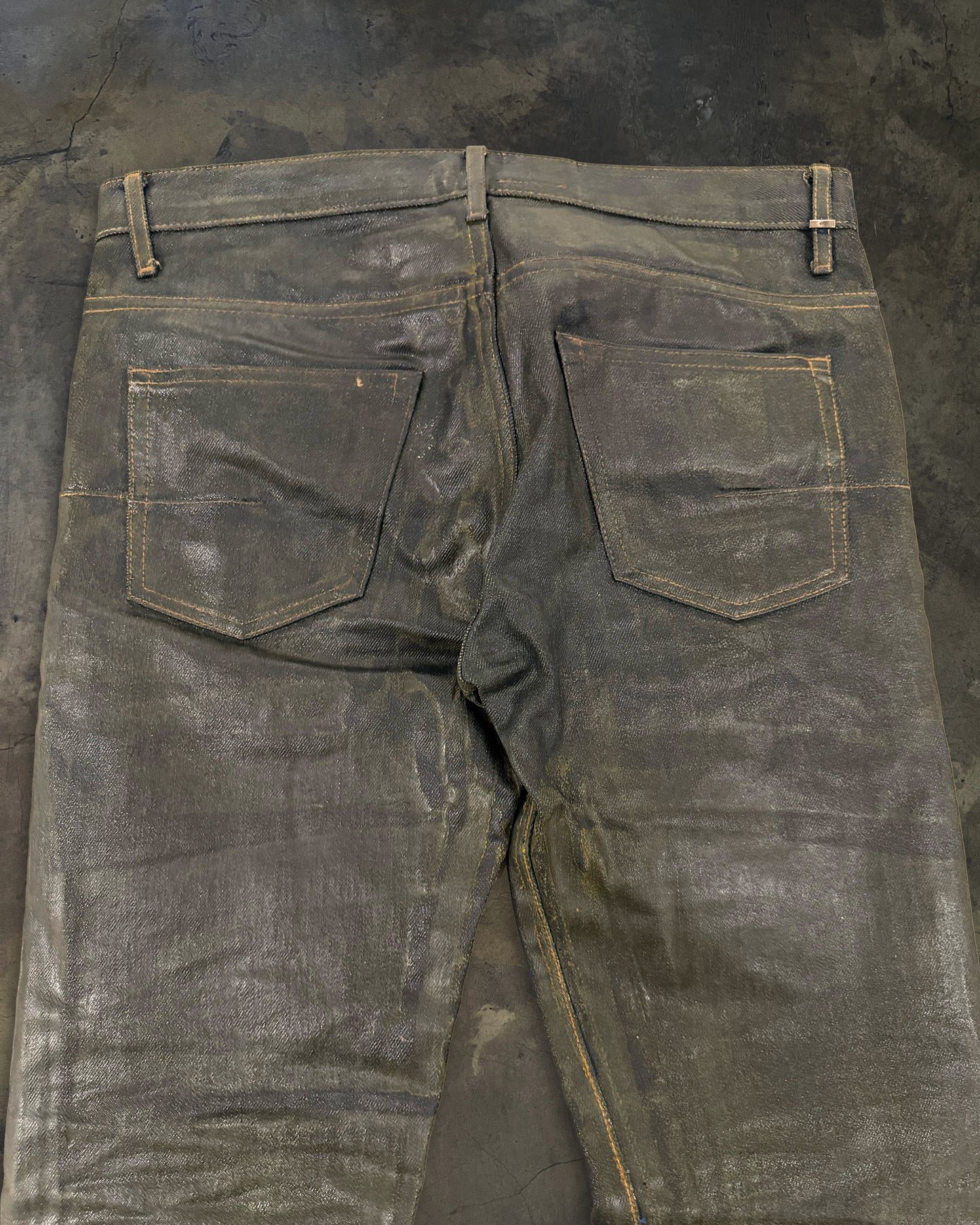 DIOR HOMME AW2003 GREEN LUSTER DENIM