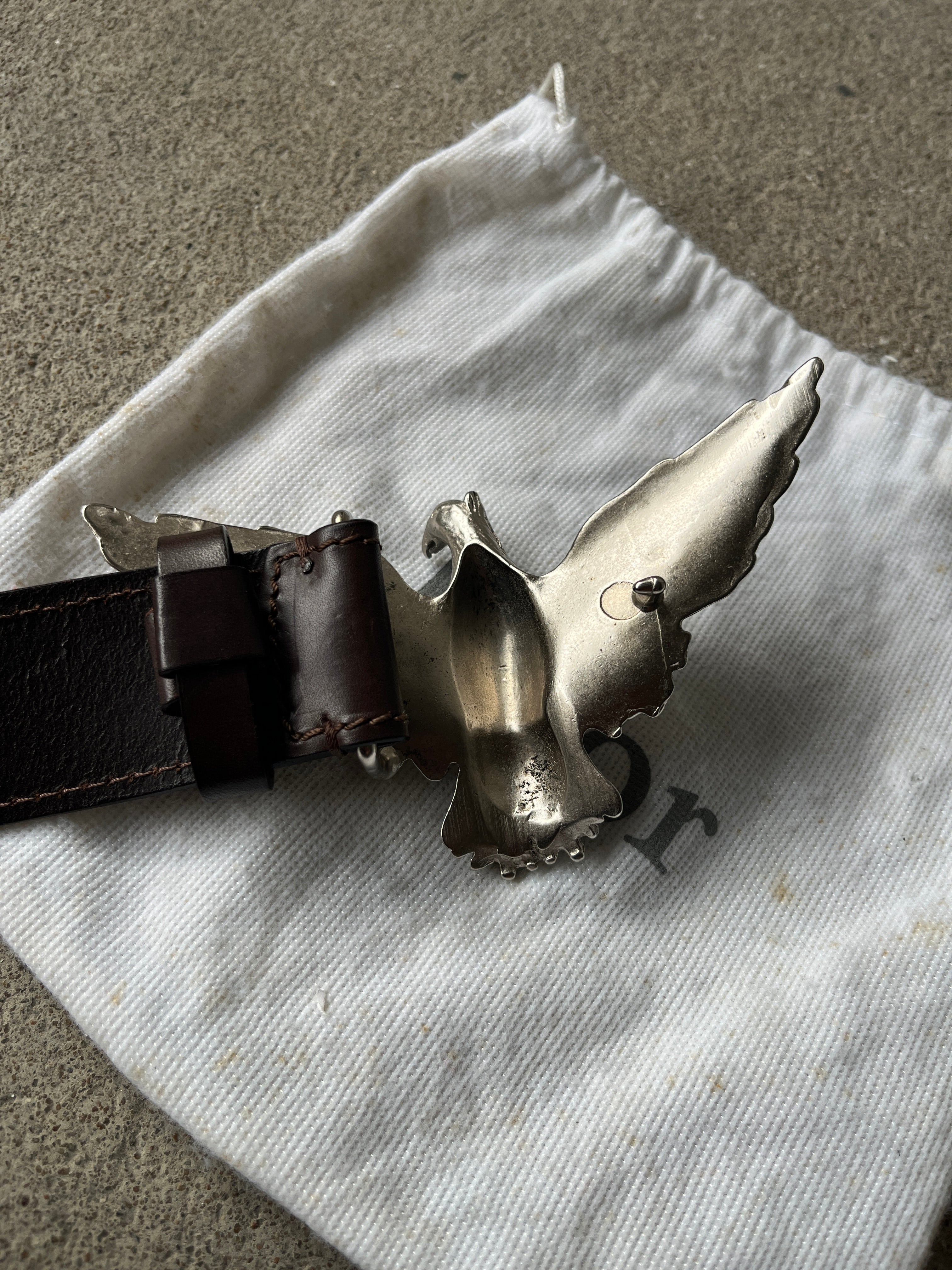 Dior Homme AW2006 レザーベルト　85 DIOR HOMME AW2006 EAGLE BELT – glam archive