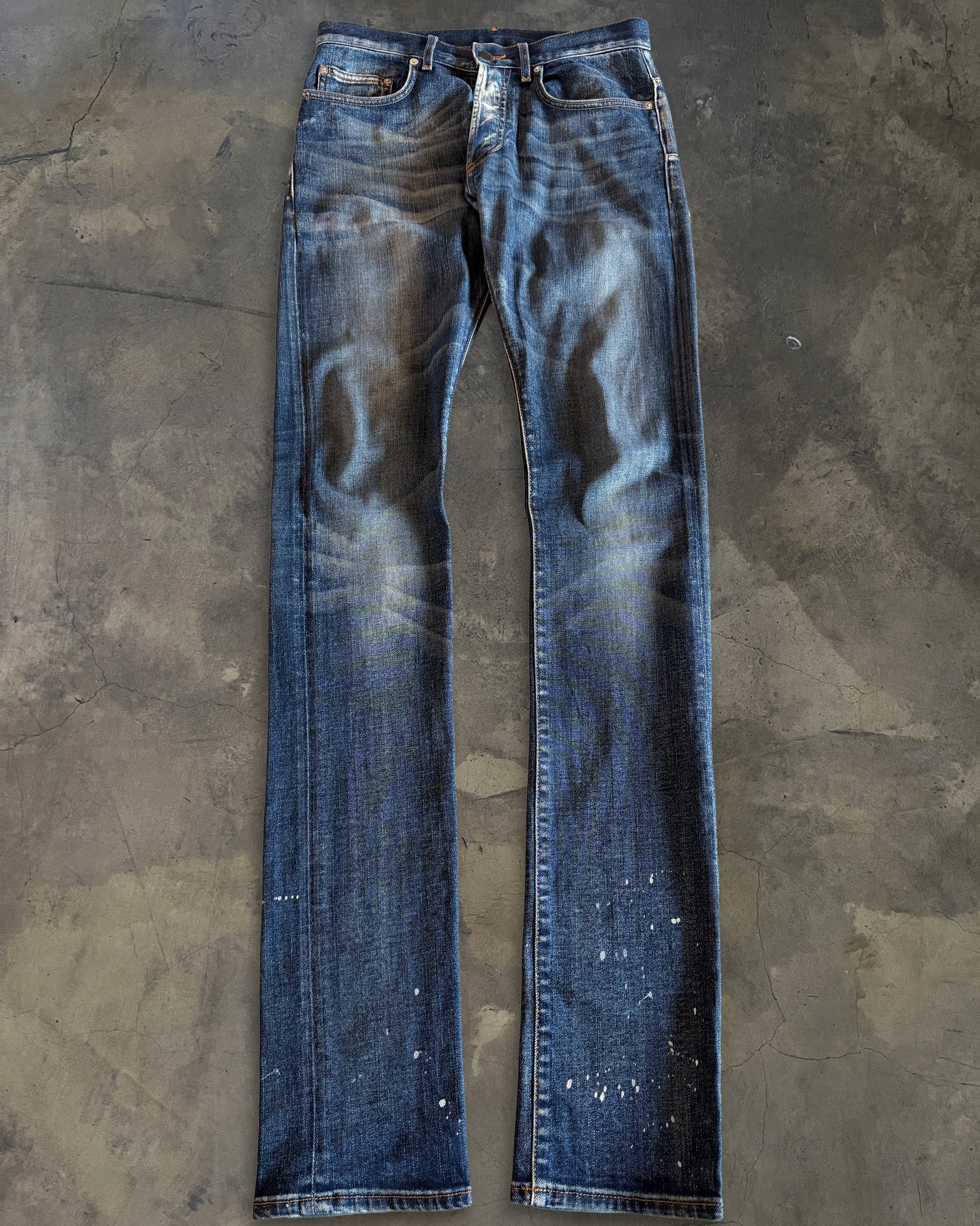 DIOR HOMME SS2008 "INK ME" PAINT SPLATTER DENIM