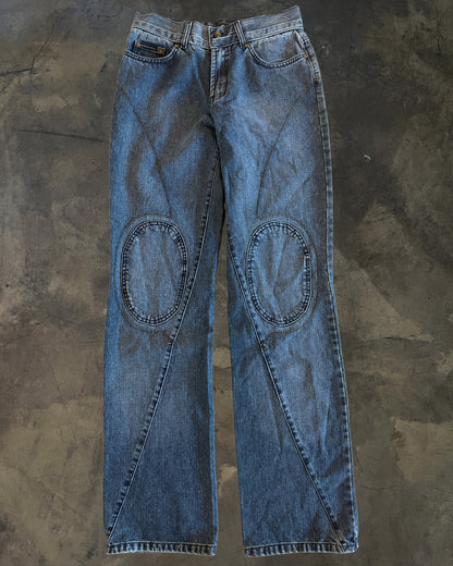 DOLCE GABBANA KNEE PATCH TWIST DENIM