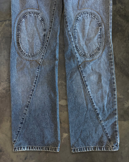 DOLCE GABBANA KNEE PATCH TWIST DENIM