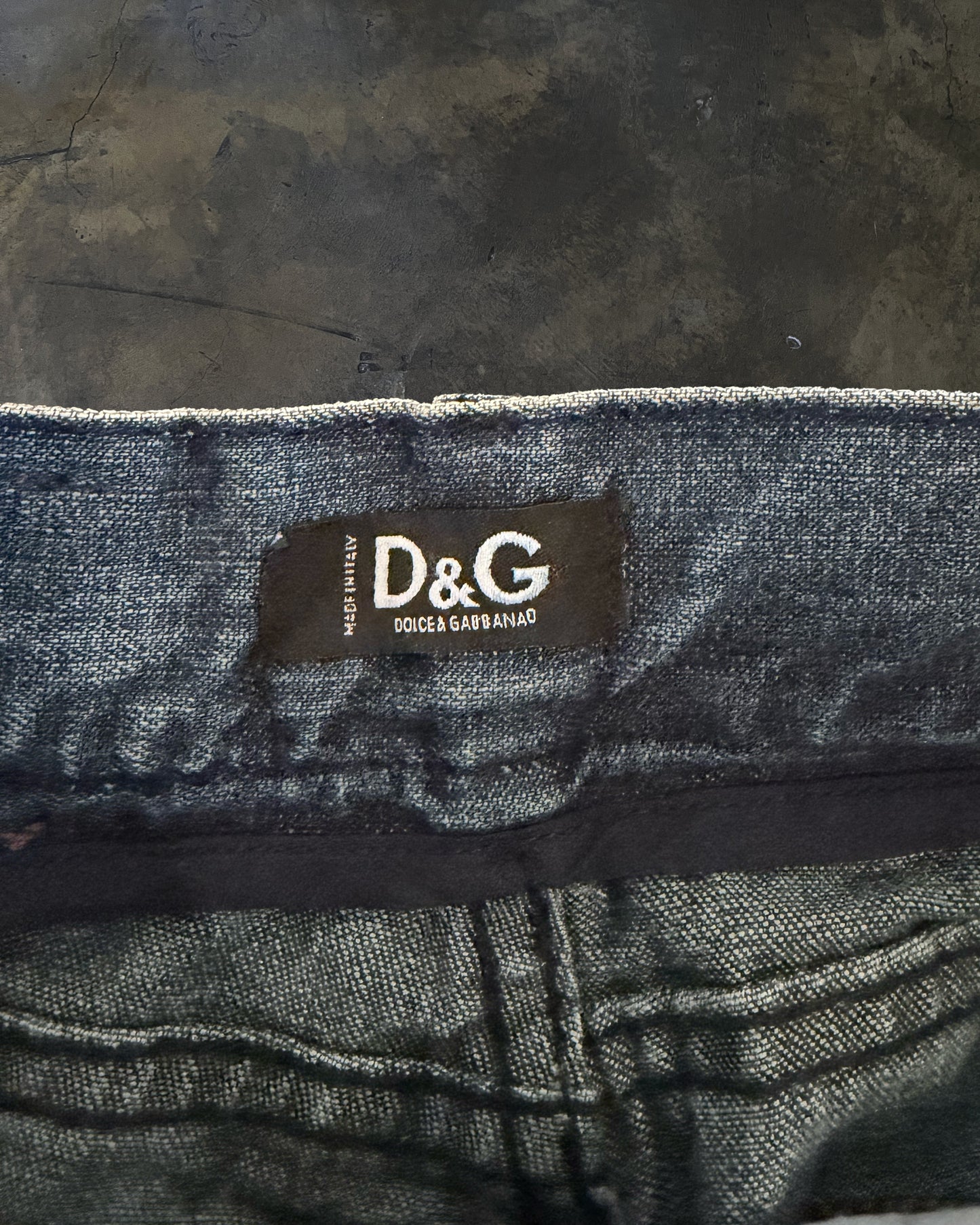 DOLCE GABBANA KNEE PATCH TWIST DENIM