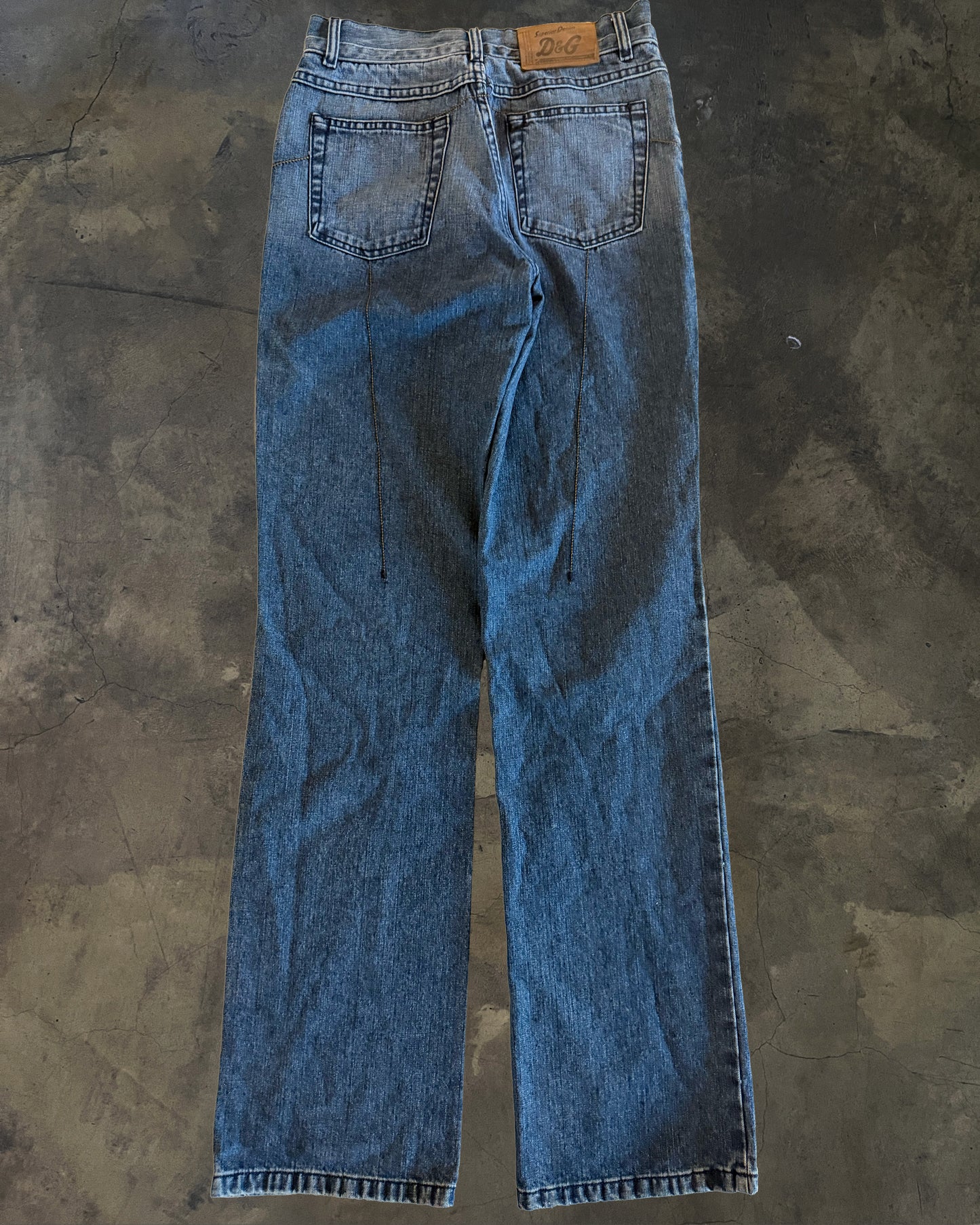 DOLCE GABBANA KNEE PATCH TWIST DENIM