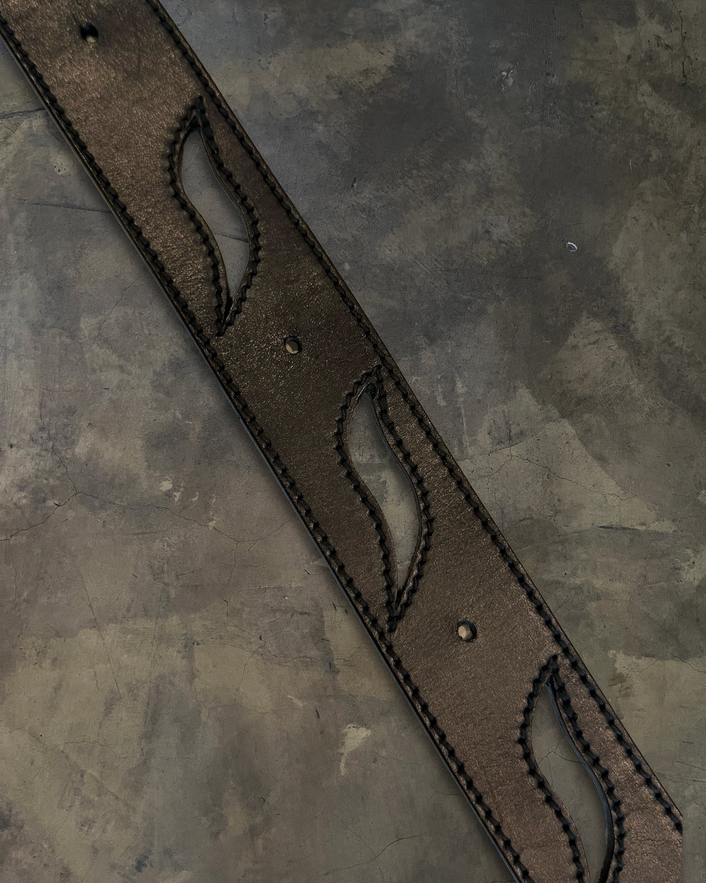 DIOR HOMME SS2005" BECK" D POINT BLACK PERFORATED BELT