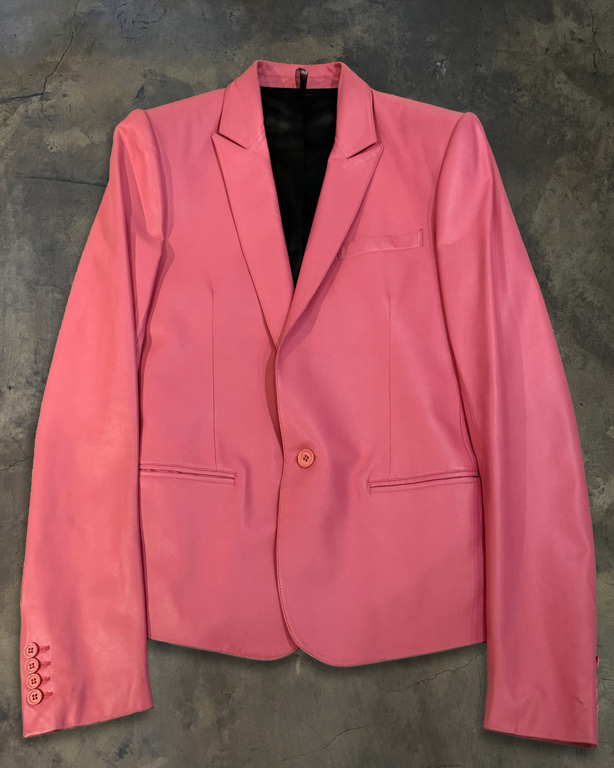 DIOR HOMME SS2005 RUNWAY PINK LEATHER 1B BLAZER