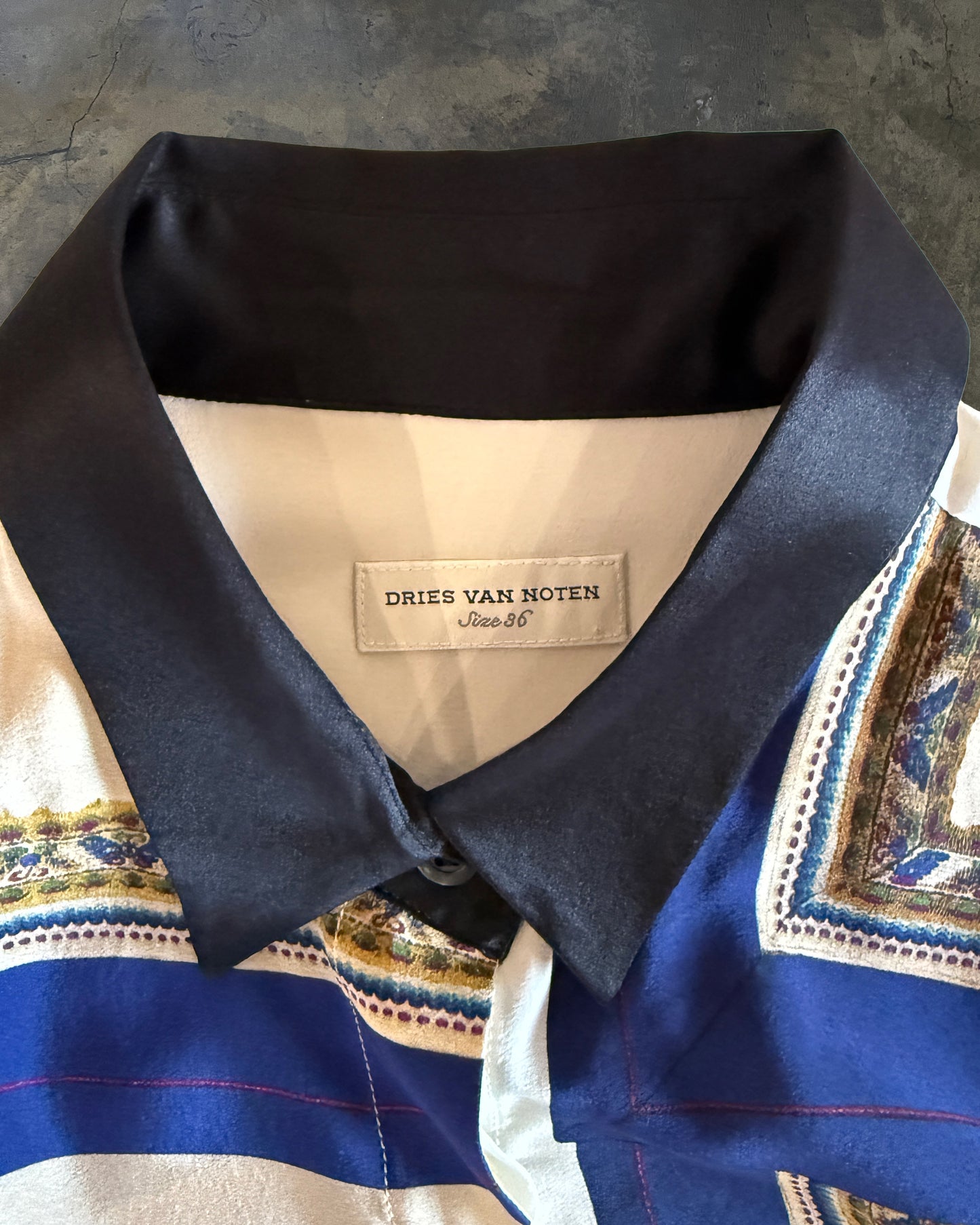 DRIES VAN NOTEN FW2012 RUNWAY ABSTRACT SHIRT