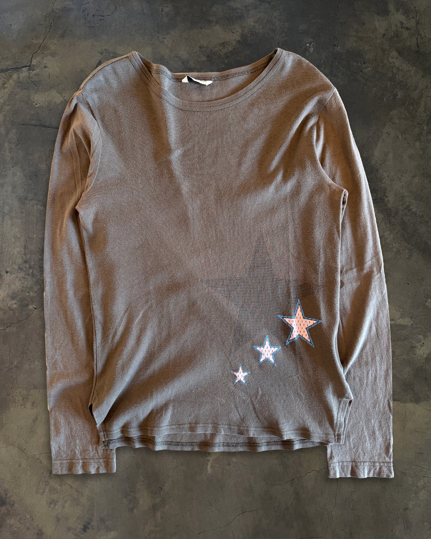 DRIES VAN NOTEN STAR MOTIF LONG SLEEVE TEE