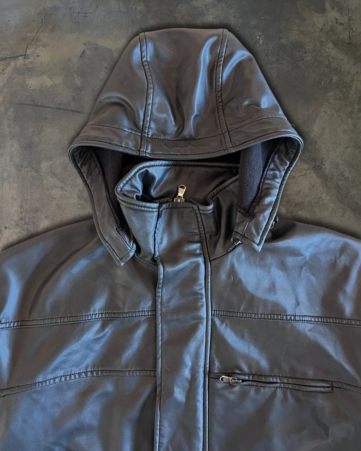 EMPORIO ARMANI LEATHER PARKA