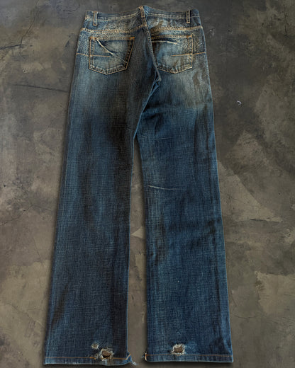 DIOR HOMME SS2007 SPIDERWEB DENIM