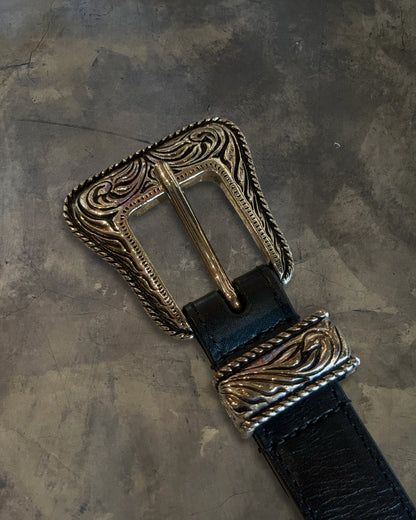 SAINT LAURENT LEATHER WESTERN BELT