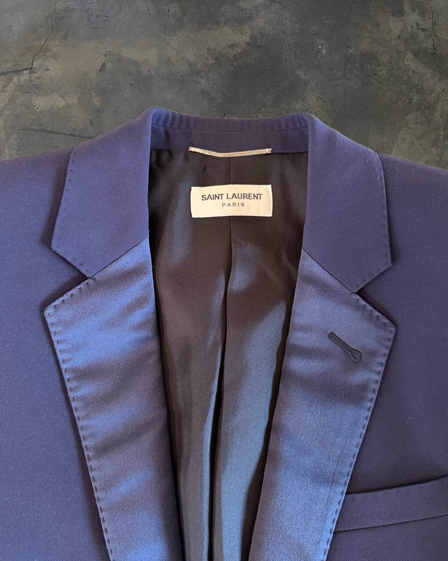 SAINT LAURENT FW2015 BLUE BLAZER